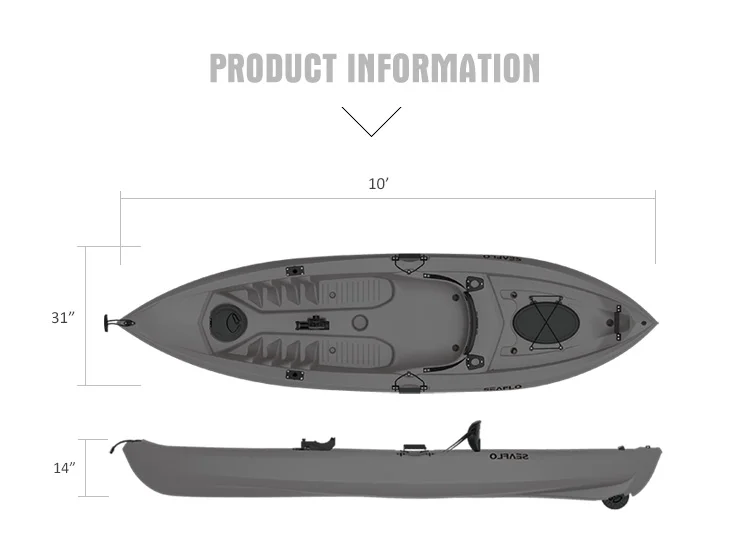 10ft 1 Person HDPE Plastic Boa - Fishing Rod Boat のレビューと価格
