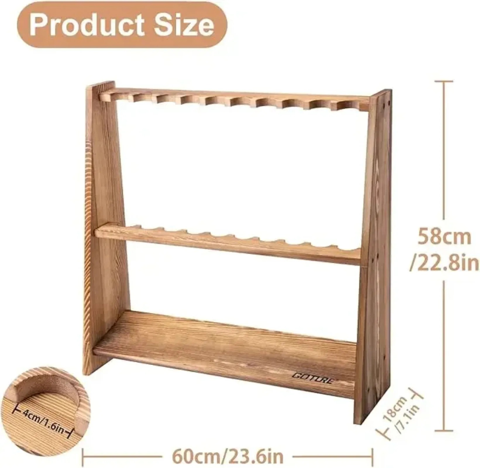 Goture 10 Slots Carbonized Pin - Fishing Rod Rack のレビューと価格