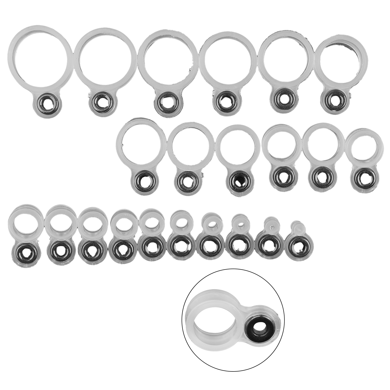 14/22Pcs Fishing Rod Eyelet Re - Fishing Rod Tip Replacement のレビューと価格