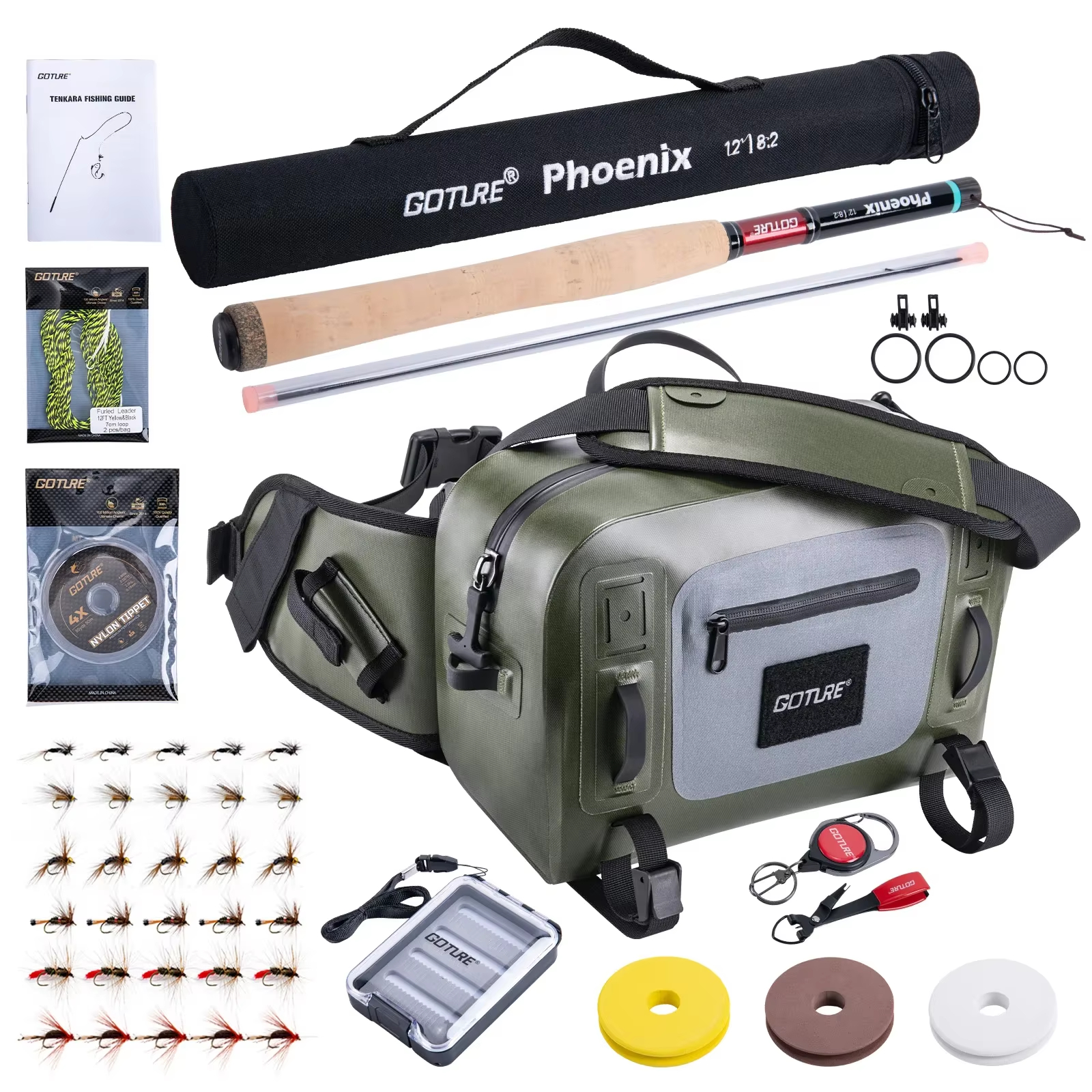 Goture 3.6m Tenkara Rod Set wi - Fishing Rod Tip Replacement のレビューと価格