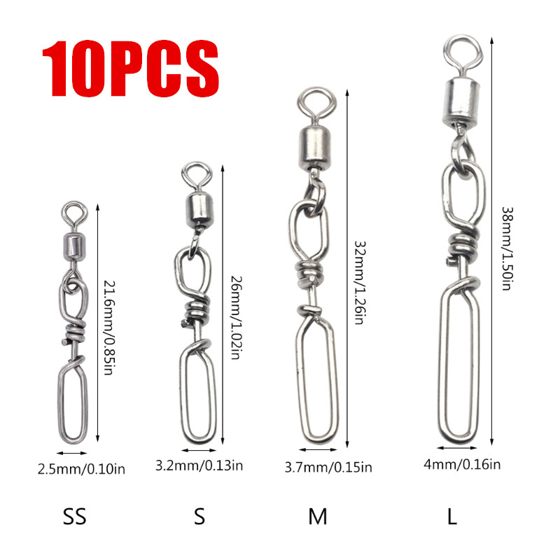 10Pcs Stainless Steel Quick Sn - Fishing Rod Repair Kit のレビューと価格