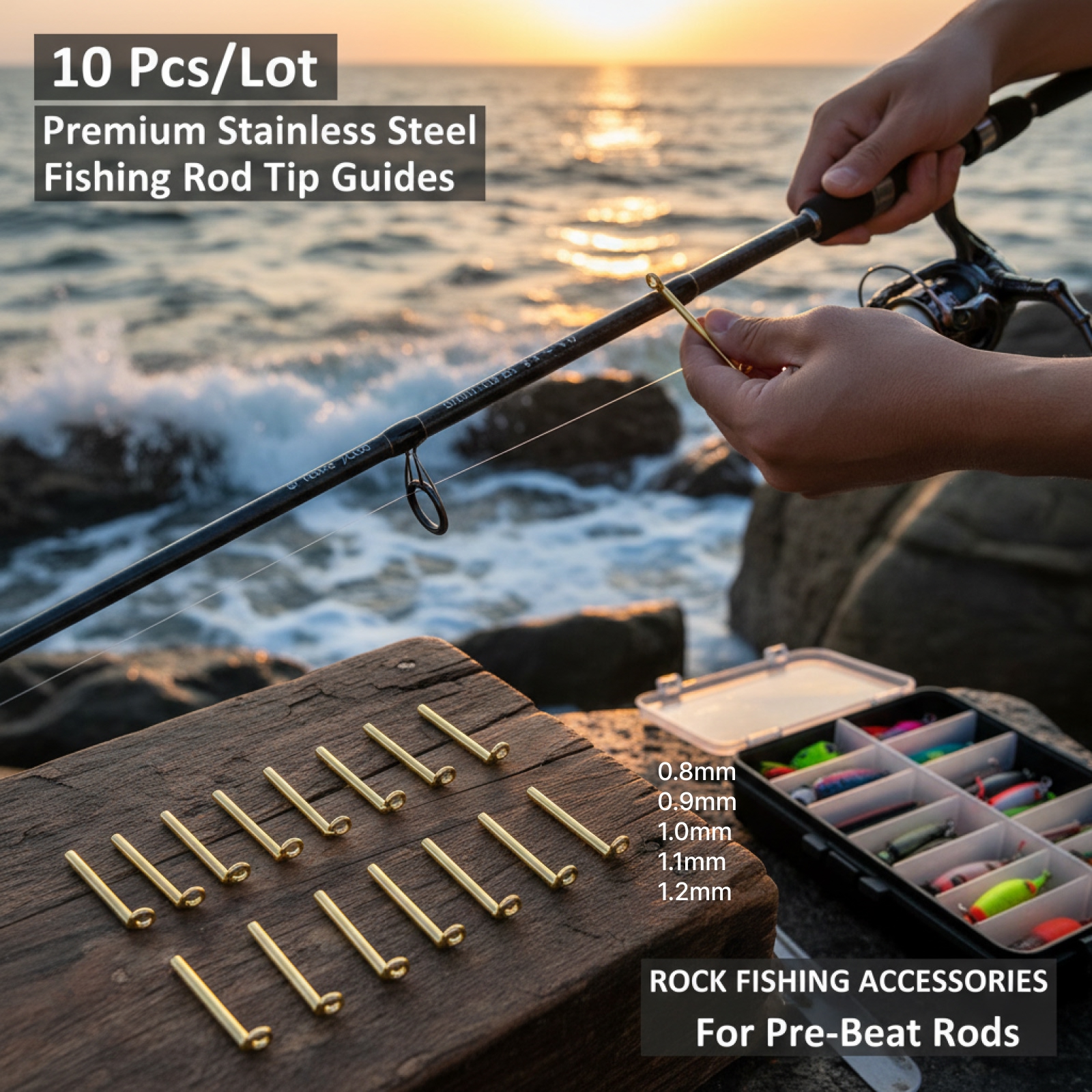 10pcs Fishing Rod Guides Tip T - Fishing Rod Tip Replacement のレビューと価格