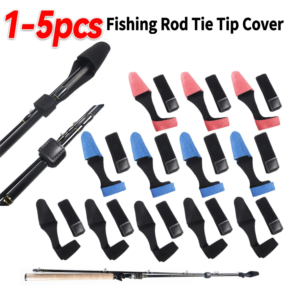 1-5PCS Fishing Rod Tie Tip Cov - Fishing Rod Case のレビューと価格
