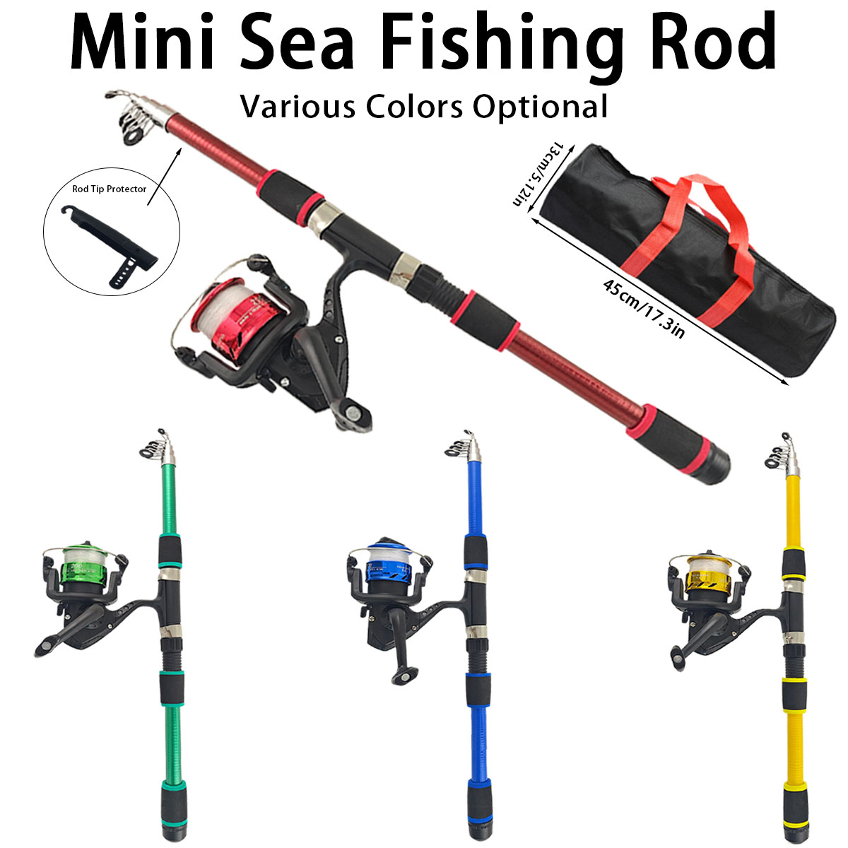 Mini Telescopic Sea Fishing Ro - Fishing Rod Spinning のレビューと価格