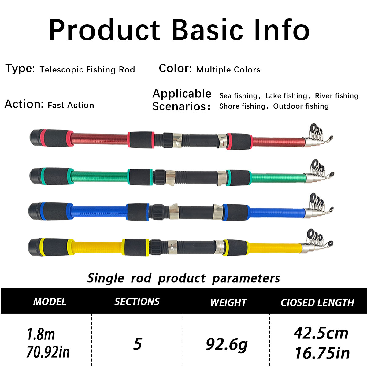Mini Telescopic Sea Fishing Ro - Fishing Rod Spinning のレビューと価格