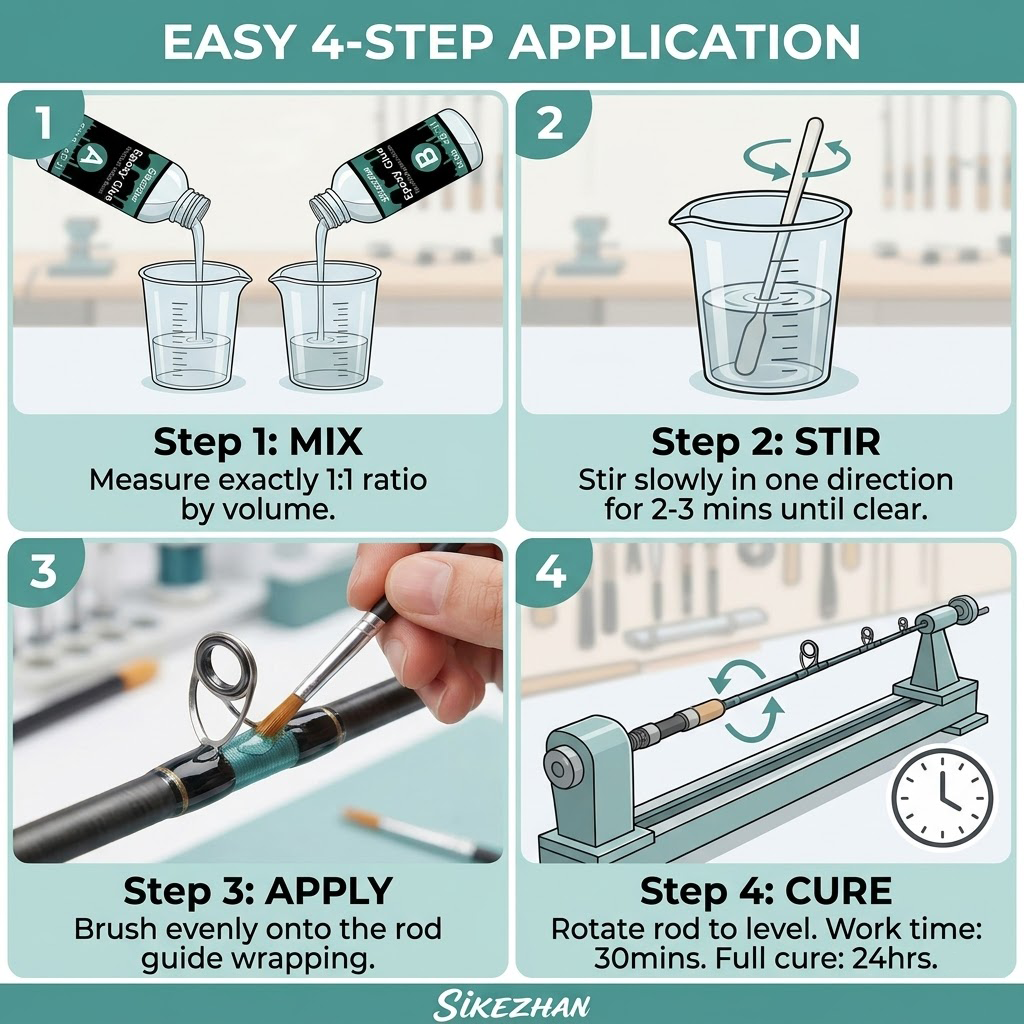 Clear 2-Part Fishing Rod Epoxy - Fishing Rod Repair Kit のレビューと価格