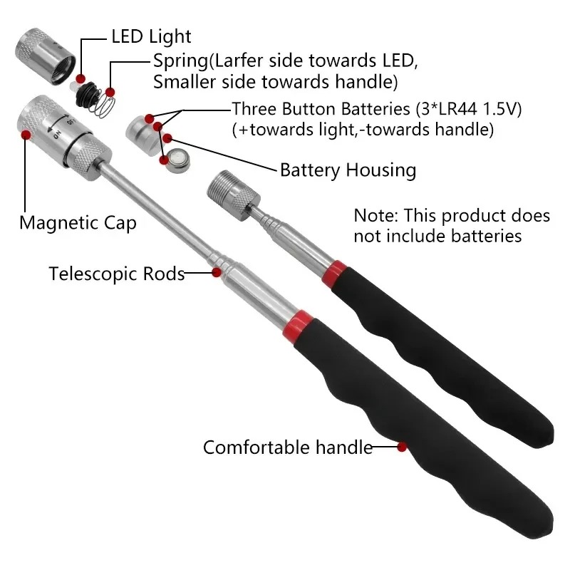 Telescopic Magnetic Pen with L - Fishing Rod Travel のレビューと価格