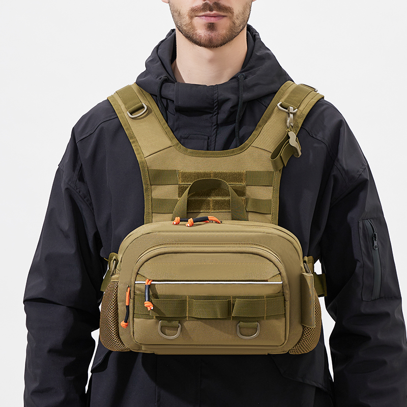 Men Chest Bag Tactical Fishing - Fishing Rod Holder のレビューと価格