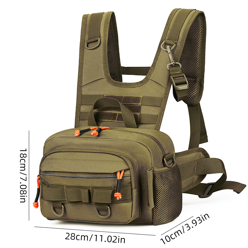Men Chest Bag Tactical Fishing - Fishing Rod Holder のレビューと価格