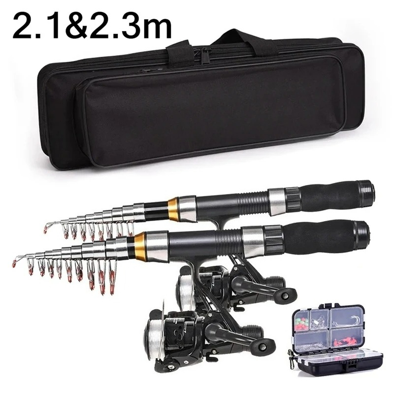 BRAVMAK 2.1/ 2.3 mTelescopic F - Fishing Rod Combo のレビューと価格